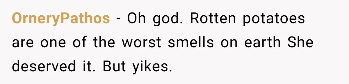 Control Freak Mom Hides Tracker In Daughter's Bag, Then Gets Rotten Potato Revenge Mailed Back OrneryPathos − Oh god. Rotten potatoes are one of the worst smells on earth She deserved it. But yikes.