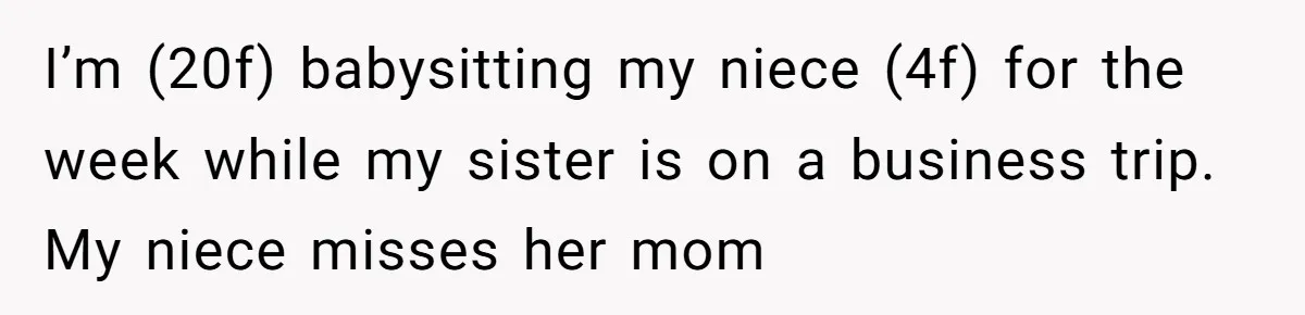 Aunt Takes Niece for Happy Meals After Teacher Discards Her Homemade School Lunch I’m (20f) babysitting my niece (4f) for the week while my sister is on a business trip. My niece misses her mom