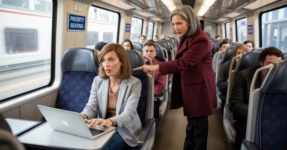Woman Refuses To Give Up Her Booked Seat, Elderly Passenger Calls Her Heartless