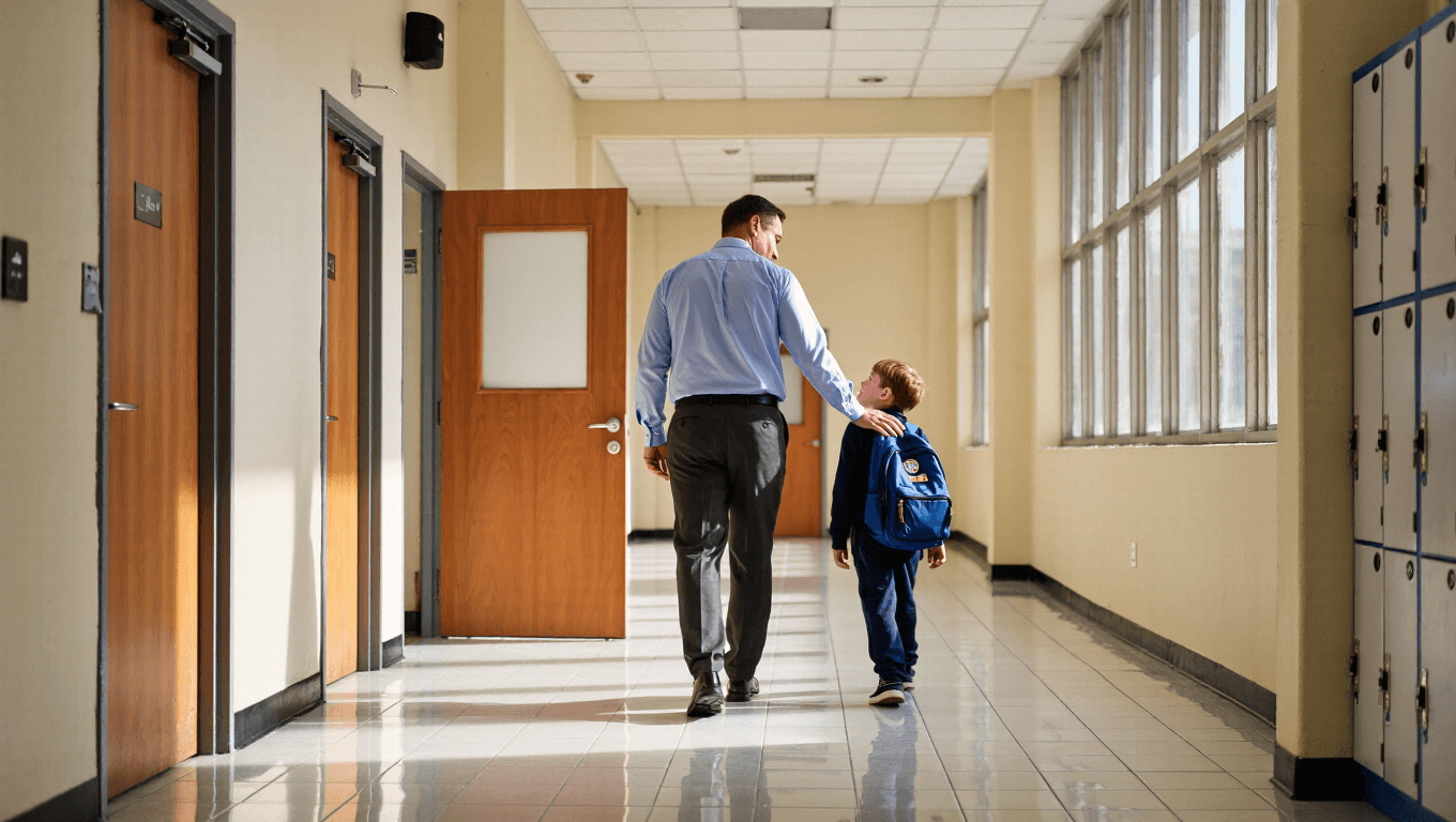 Dad Walks Out After Vice Principal Demands He Punish His Son on the Spot