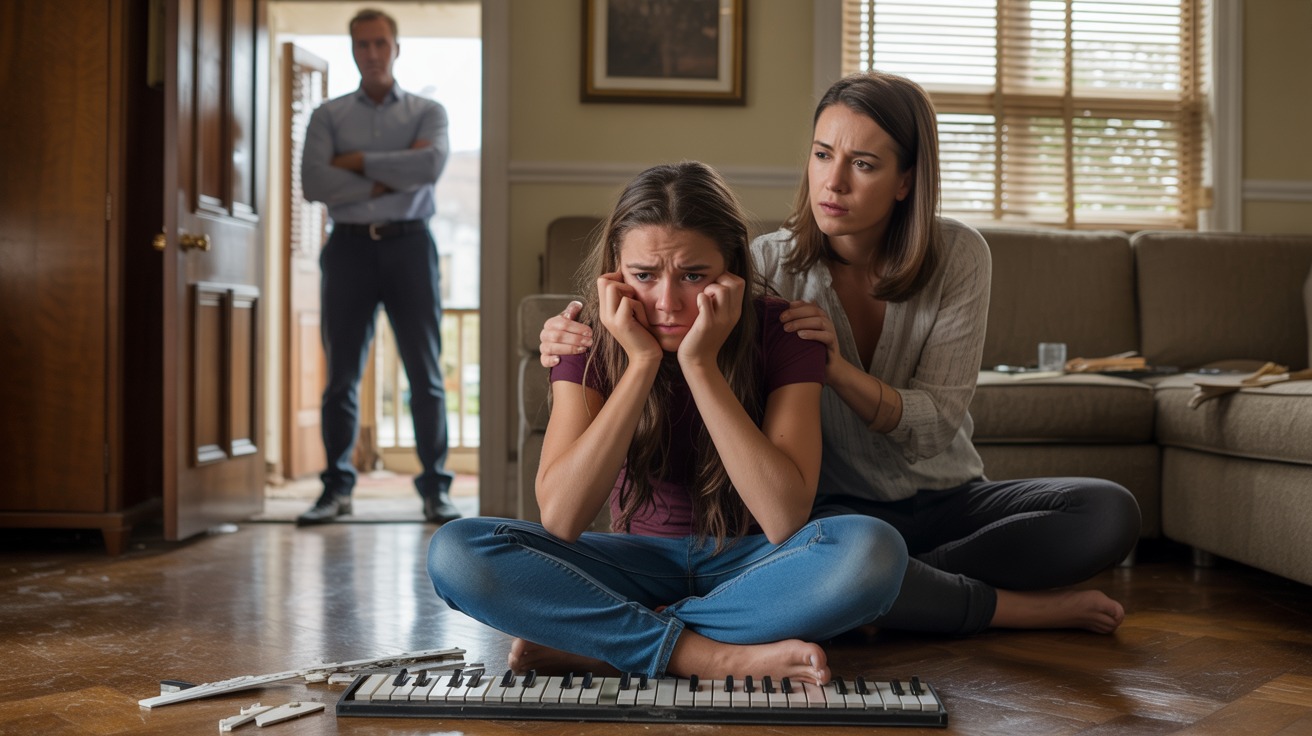 Wife Forces Husband To Replace Daughter’s Piano After He Destroyed It In A Fit Of Anger