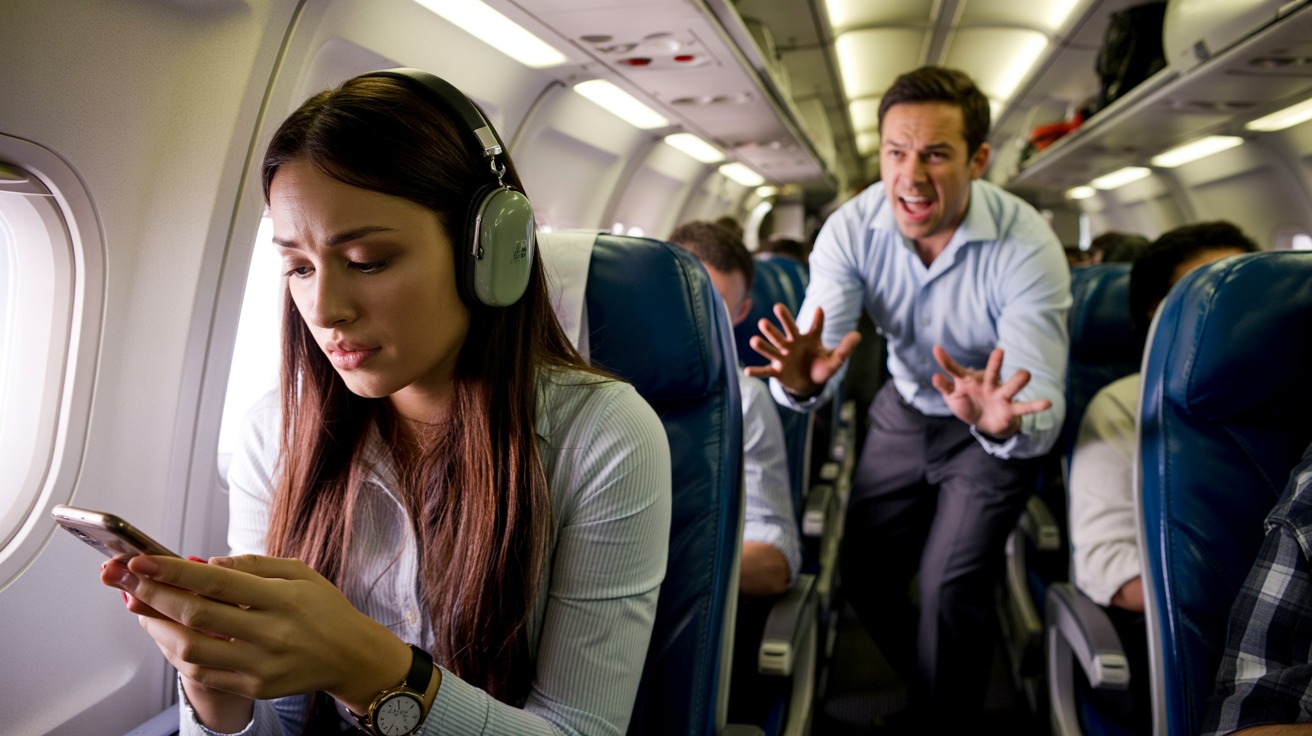 Woman Ignores Autistic Guy On 11-Hour Flight, He Gets Angry And She Moves Seats Woman Ignores Autistic Guy On 11-Hour Flight, He Gets Angry And She Moves Seats