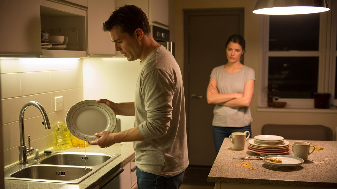 Man Tells Girlfriend He’s Done Washing Dishes After She Keeps Re-Doing Them