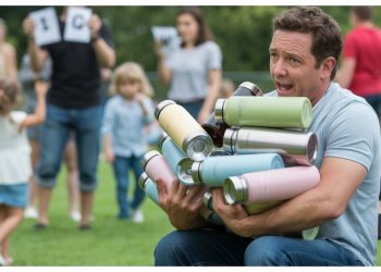 He Was Tired of Holding Everyone’s Giant Drink Bottles, So He Finally Said No