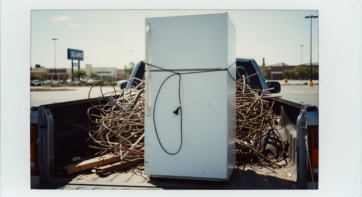A Stubborn Customer Insisted on Using a TV Cable to Secure a Heavy Fridge A Stubborn Customer Insisted on Using a TV Cable to Secure a Heavy Fridge