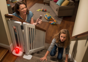 Mom Bought An Alarm To Catch Who Keeps Leaving The Baby Gate Open, And It Worked Instantly