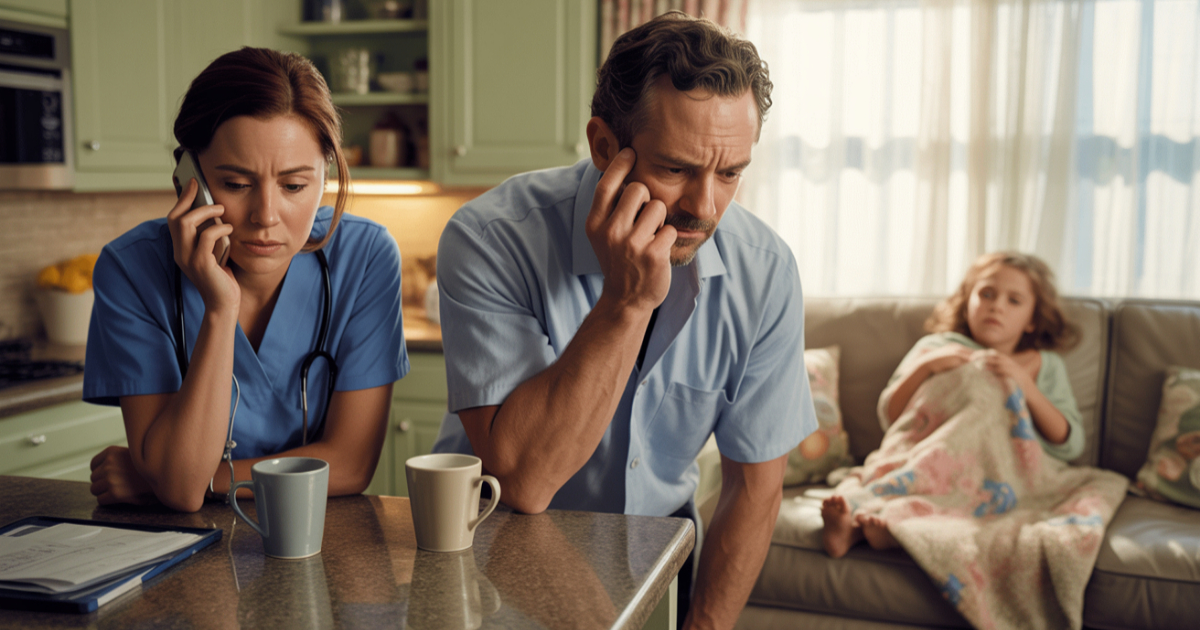 Husband Can’t Believe Wife Made Him Take The Day Off To Care For Their Sick Kid Instead Of Her