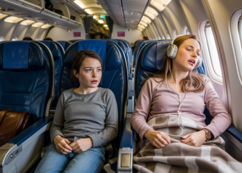 Woman Spreads Her Belongings All Over Seatmate’s Space, Then Walks Off The Plane Without Her Purse