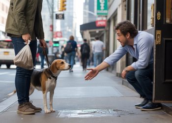 Dog Poops On NYC Sidewalk, Café Owner Comes Out Furious, Owner Says It’s Public Space