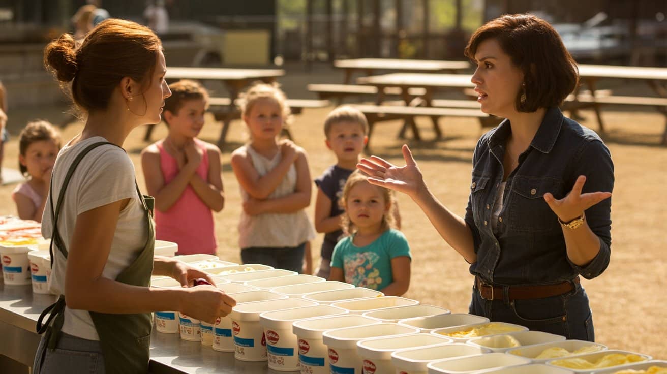 Exhausted Camp Counselor Fights A Demanding Karen Over One Simple Vanilla Ice Cream