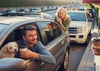 Driver Endures Relentless Honking In Crowded Coffee Line, Then Turns Pay-It-Forward Into Pay-It-Back