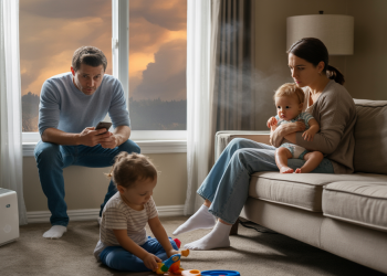 Husband Yells At Wife For Taking Their Young Kids Outside Despite Dangerous Air Quality Warnings