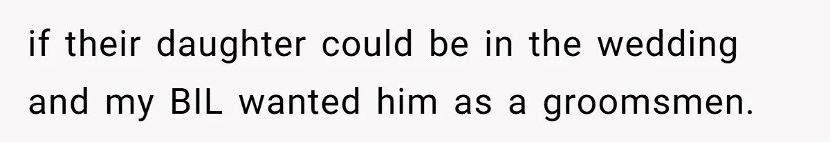 A Long-Lost Brother Finally Appears but His Fiancée Decides to Crash the Reunion if their daughter could be in the wedding and my BIL wanted him as a groomsmen.