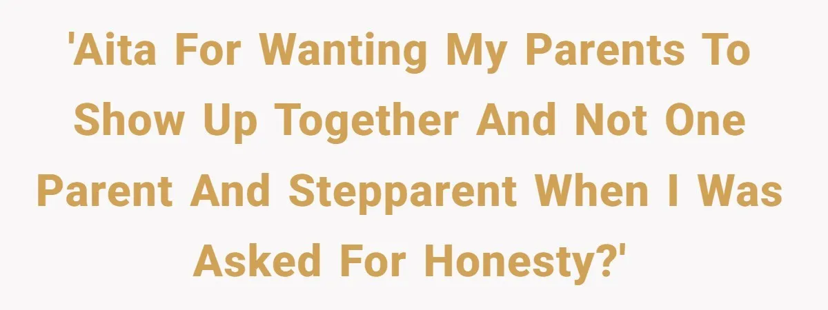 Teen Tells Divorced Parents He Wants Them Both There, Sparks Family Drama 'AITA for wanting my parents to show up together and not one parent and stepparent when I was asked for honesty?'