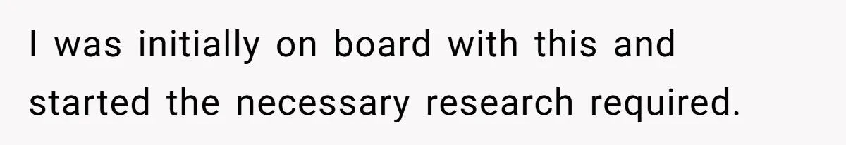 I was initially on board with this and started the necessary research required.