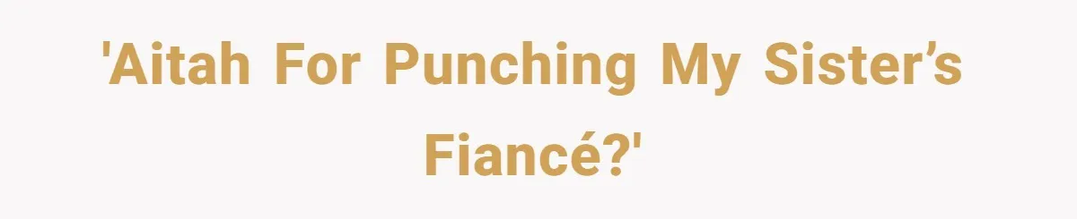 'AITAH for punching my sister’s fiancé?'