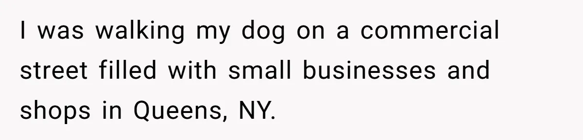 Dog Poops On NYC Sidewalk, Café Owner Comes Out Furious, Owner Says It’s Public Space I was walking my dog on a commercial street filled with small businesses and shops in Queens, NY.