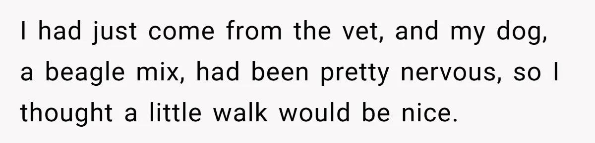 Dog Poops On NYC Sidewalk, Café Owner Comes Out Furious, Owner Says It’s Public Space I had just come from the vet, and my dog, a beagle mix, had been pretty nervous, so I thought a little walk would be nice.