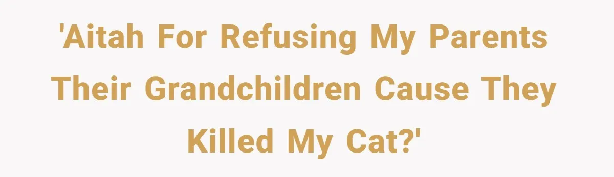 Woman Refuses To Let Parents Babysit Grandkids After They Disregard Her Wishes And Kill Her Cat 'AITAH for refusing my parents their grandchildren cause they killed my cat?'