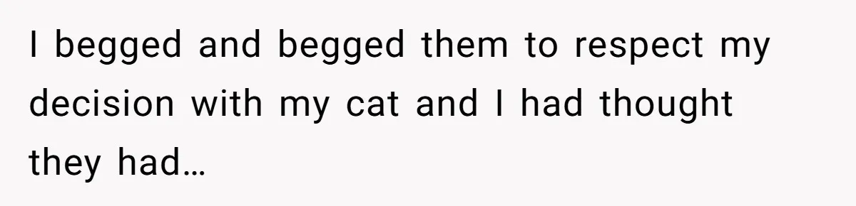 Woman Refuses To Let Parents Babysit Grandkids After They Disregard Her Wishes And Kill Her Cat I begged and begged them to respect my decision with my cat and I had thought they had…