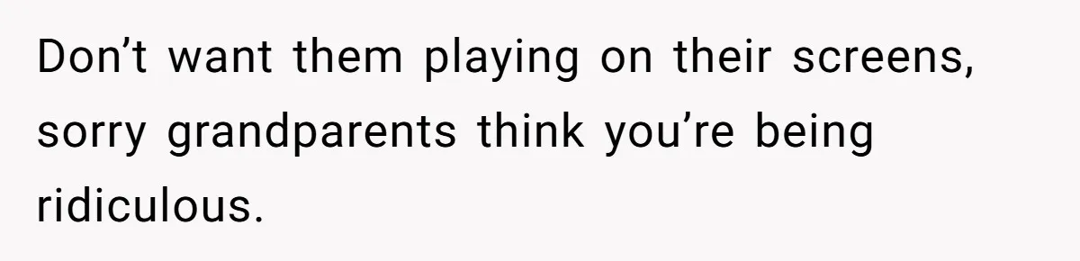 Woman Refuses To Let Parents Babysit Grandkids After They Disregard Her Wishes And Kill Her Cat Don’t want them playing on their screens, sorry grandparents think you’re being ridiculous.