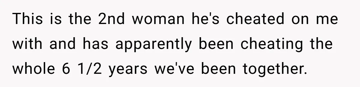Wife Files For Divorce After Husband Wants Both Her And His Girlfriend This is the 2nd woman he's cheated on me with and has apparently been cheating the whole 6 1/2 years we've been together.