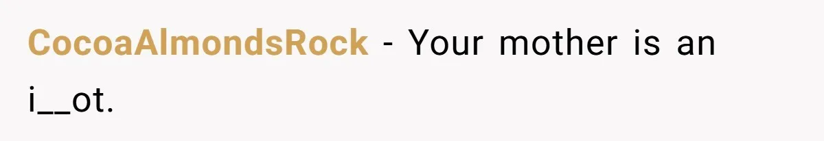 CocoaAlmondsRock − Your mother is an i__ot.