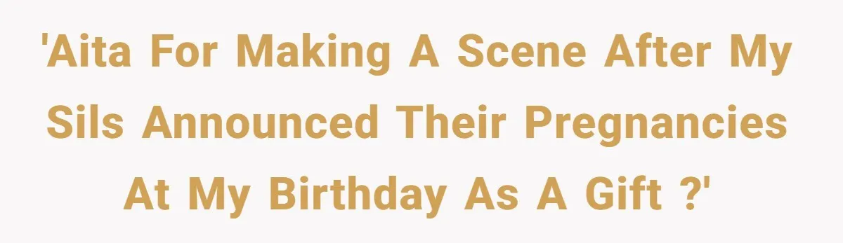 'AITA for making a scene after my SILs announced their pregnancies at my birthday as a gift ?'