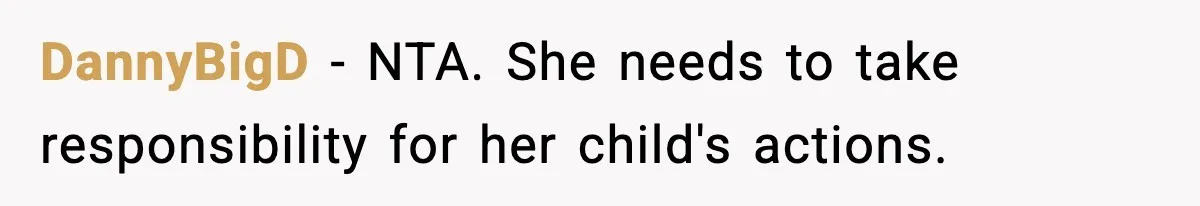 Woman Tells Sister Her “Rainbow Baby” Isn’t Special After He Ruins Twins’ Birthday Party DannyBigD − NTA. She needs to take responsibility for her child's actions.