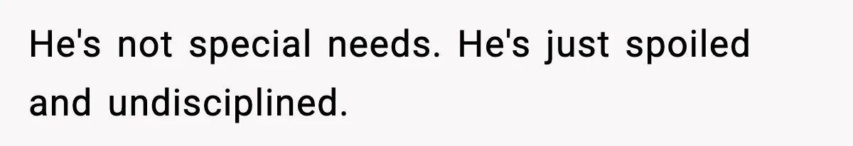 Woman Tells Sister Her “Rainbow Baby” Isn’t Special After He Ruins Twins’ Birthday Party He's not special needs. He's just spoiled and undisciplined.