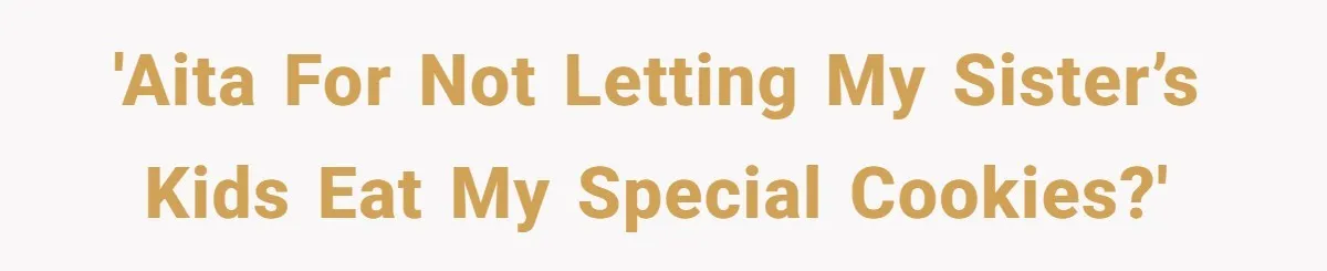 'Aita for not letting my sister’s kids eat my special cookies?'
