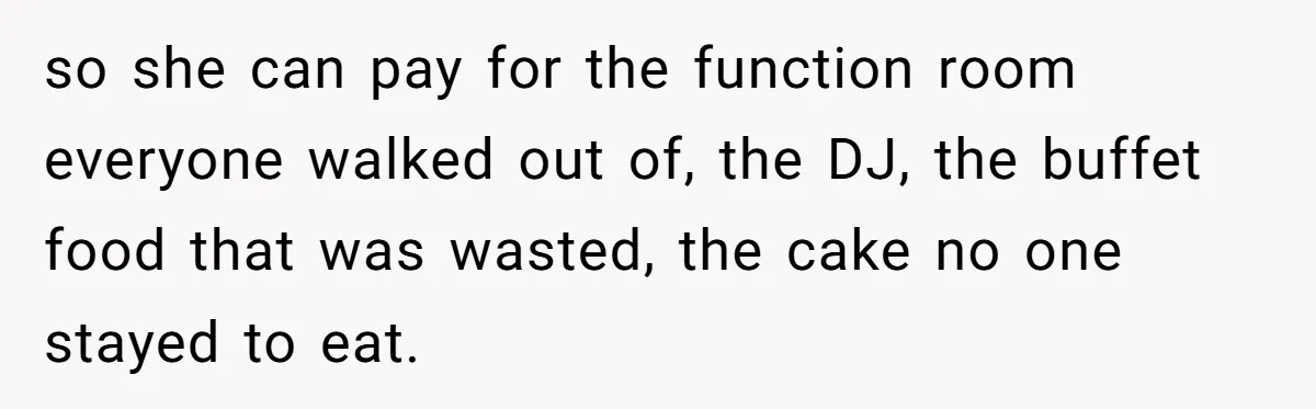 Seventeen-Year-Old Girl Fakes Seizure At A Wedding Only To Avoid Going Home With Mother so she can pay for the function room everyone walked out of, the DJ, the buffet food that was wasted, the cake no one stayed to eat.