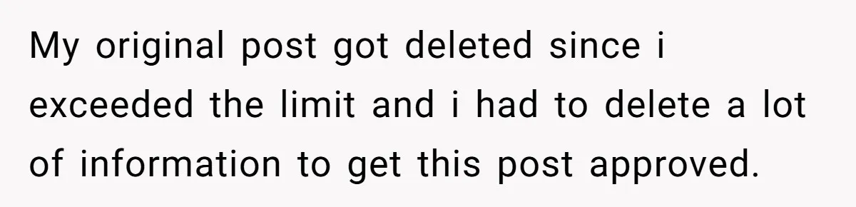 My original post got deleted since i exceeded the limit and i had to delete a lot of information to get this post approved.