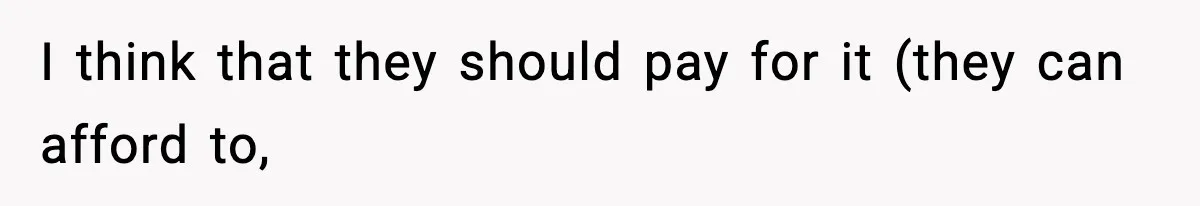 I think that they should pay for it (they can afford to,