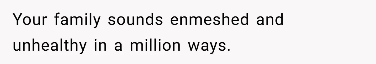 Man Cuts Off Family After Brother And SIL Demand Free Childcare Then Insist He Pay For Daycare When He Refuses Your family sounds enmeshed and unhealthy in a million ways.