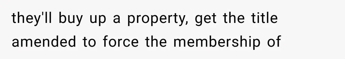 Developer Harassed My Tenants And Tried To Force An HOA, Then Got Sued And Paid Millions In Fines they'll buy up a property, get the title amended to force the membership of