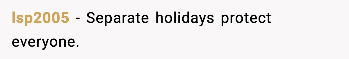 lsp2005 - Separate holidays protect everyone.
