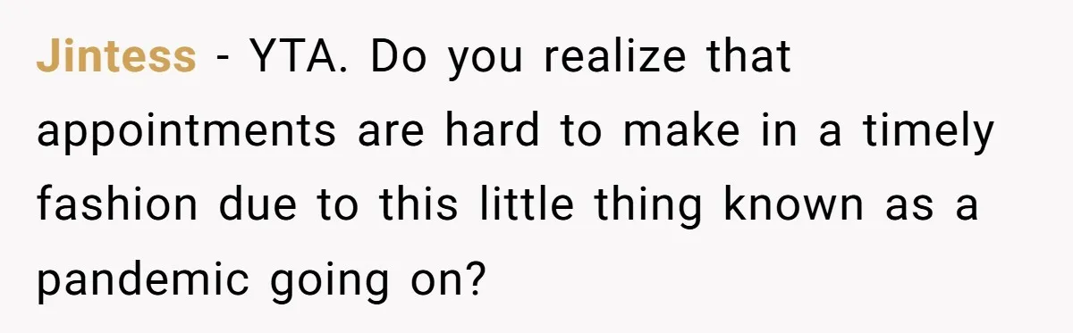Man Skips Baby’s Gender Appointment For A Party, Then Blows Up When His Wife Goes Anyway Jintess − YTA. Do you realize that appointments are hard to make in a timely fashion due to this little thing known as a pandemic going on?
