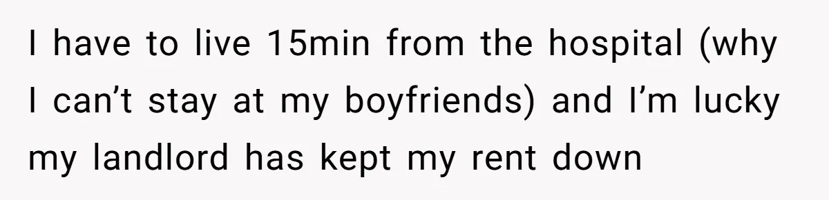 Doctor Files Noise Complaint Against New Mom Neighbor After Losing Sleep And Nearly Risking Her Career I have to live 15min from the hospital (why I can’t stay at my boyfriends) and I’m lucky my landlord has kept my rent down