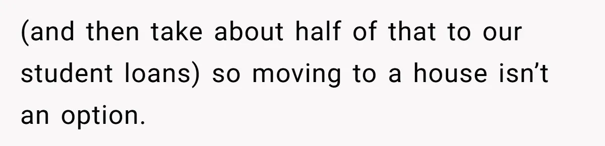 Doctor Files Noise Complaint Against New Mom Neighbor After Losing Sleep And Nearly Risking Her Career (and then take about half of that to our student loans) so moving to a house isn’t an option.