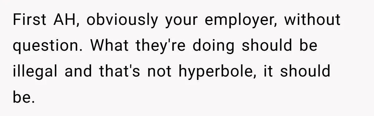 Doctor Files Noise Complaint Against New Mom Neighbor After Losing Sleep And Nearly Risking Her Career First AH, obviously your employer, without question. What they're doing should be illegal and that's not hyperbole, it should be.