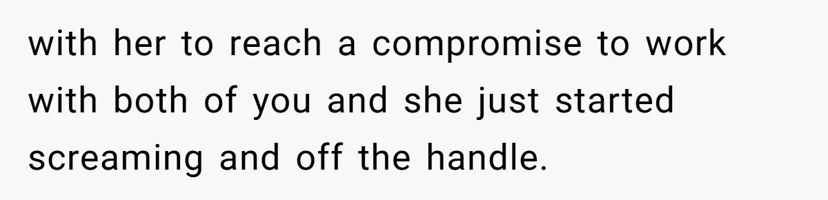 Doctor Files Noise Complaint Against New Mom Neighbor After Losing Sleep And Nearly Risking Her Career with her to reach a compromise to work with both of you and she just started screaming and off the handle.