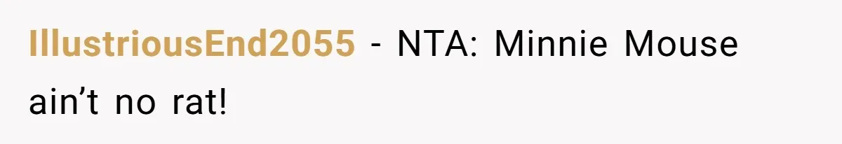 IllustriousEnd2055 − NTA: Minnie Mouse ain’t no rat!