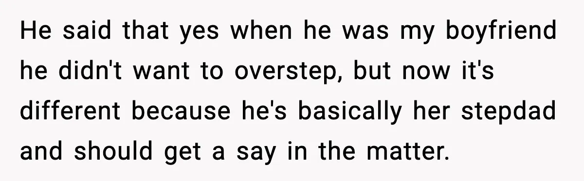 Woman Cuts Daughter’s Hair, Fiancé Says She Disrespected His Role He said that yes when he was my boyfriend he didn't want to overstep, but now it's different because he's basically her stepdad and should get a say in the...