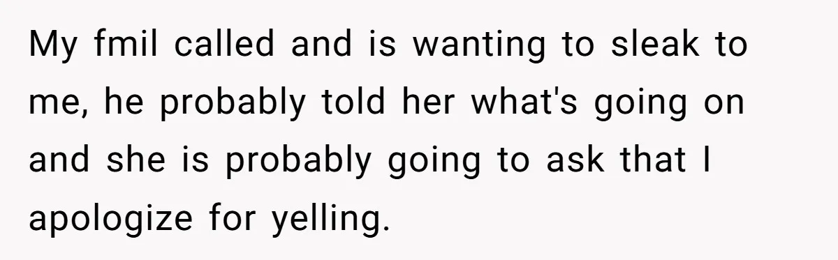 Bride Loses It After Fiancé Takes Control Of Wedding Guest List And Disinvites Her Stepsisters My fmil called and is wanting to sleak to me, he probably told her what's going on and she is probably going to ask that I apologize for yelling.