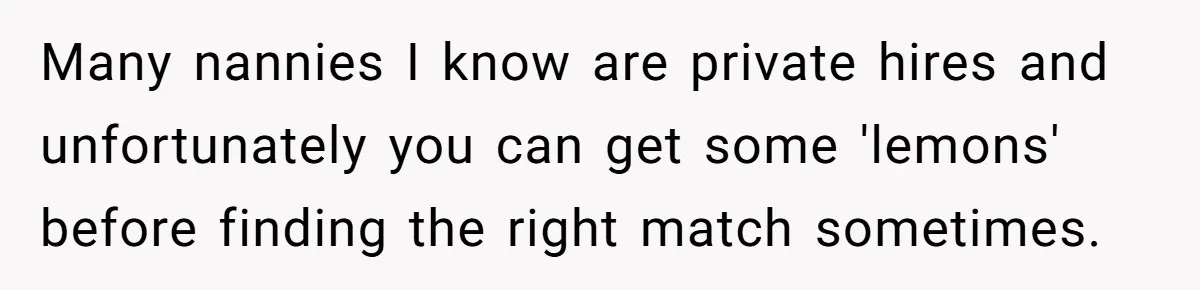 Nanny Told Not To Parent Kids Follows Orders Exactly And Leaves House In Total Chaos Many nannies I know are private hires and unfortunately you can get some 'lemons' before finding the right match sometimes.
