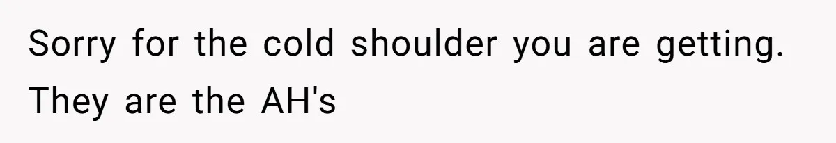 Sorry for the cold shoulder you are getting. They are the AH's