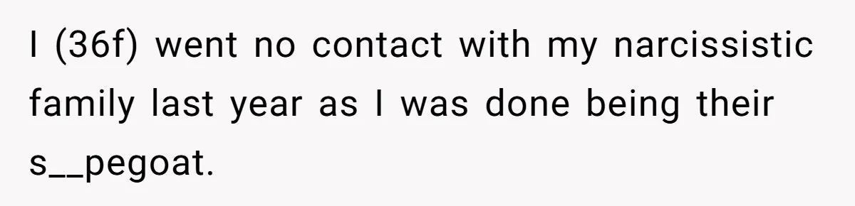 Woman Uses Friend’s Logic Against Her, Makes Her Cry Over Family Drama I (36f) went no contact with my narcissistic family last year as I was done being their s__pegoat.