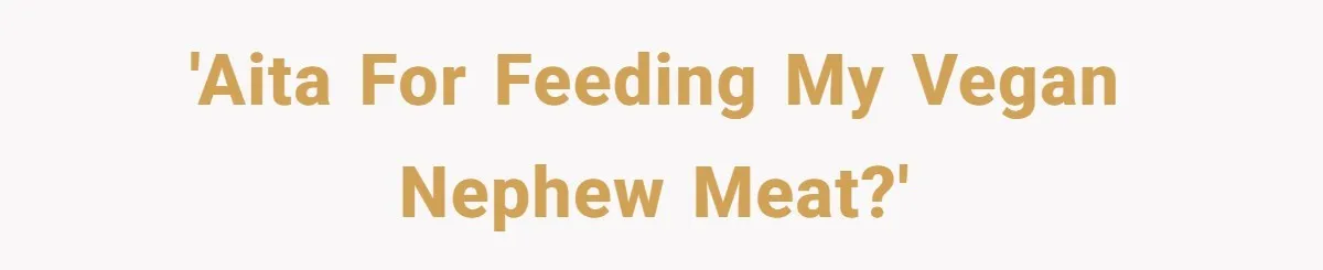 'AITA for feeding my vegan nephew meat?'