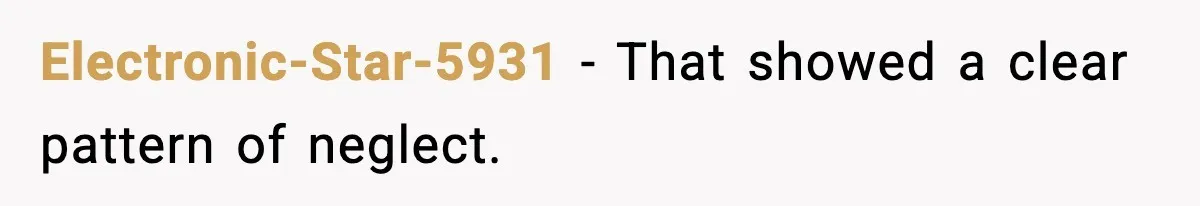 Electronic-Star-5931 - That showed a clear pattern of neglect.